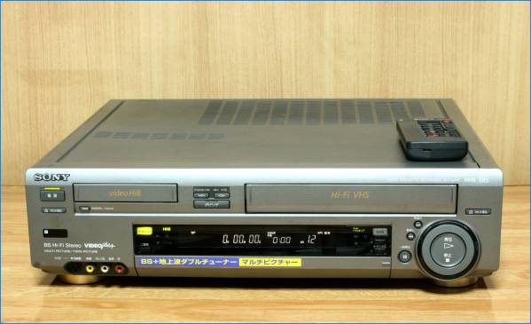 SONY Hi8+VHS Wデッキ【 WV-BW2 】おまけリモ説保証付完動品