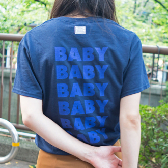 即完 新品 tangtang タンタン 銀杏boyz babybaby ネイビー S(Tシャツ