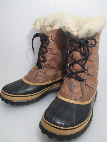 ソレル:27.0cm:スノーブーツ:茶:カリブー:カナダ製:BT338⑧