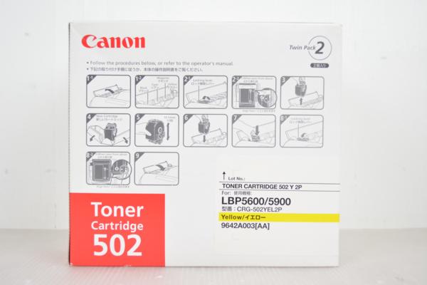 未使用 Canon トナーカートリッジ CRG-502YEL2P イエロー 03453K