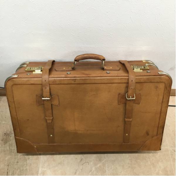 Yahoo!オークション 昭和レトロ 牛革 オールレザートランク 寅さん 鞄