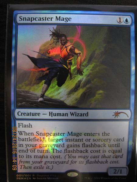 瞬唱の魔道士 Foil プロモ RPTQ MTG 瞬唱の魔道士⁄Snapcaster Mage