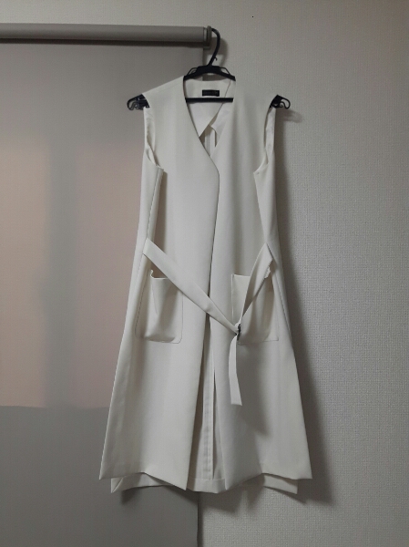 ★スコットクラブホワイトロングジレベスト★ミラオーウェン