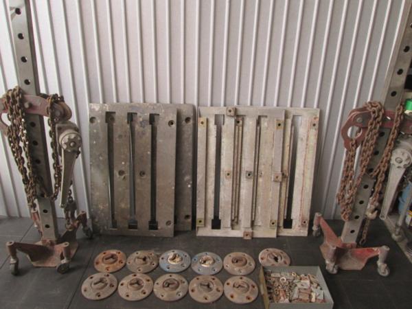 車板金フレーム修正機タワーアンカープレートベースチェンブロ付