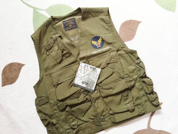 新品 USA製 ALPHA C-1 ベスト/ビンテージ 米軍 MA1 N3B AVIREX