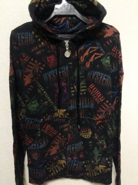 ヒステリックグラマー総柄ガールパーカーhysteric美品j528亀梨