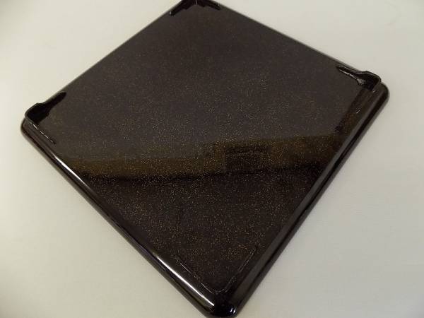 黒漆 鶉文 金蒔絵 梨地 懐石膳 十膳 共箱 煎茶道具 茶懐石道具 CM482