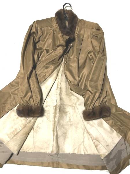 シルク 100％ Ａライン　ミンク　毛皮　ライナーコート　ア150