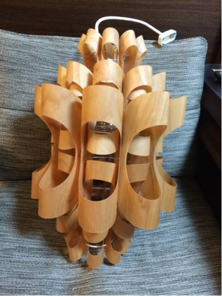 美品☆照明作家 谷 俊幸 MATSU WOODサイズL 吊り照明 谷俊幸