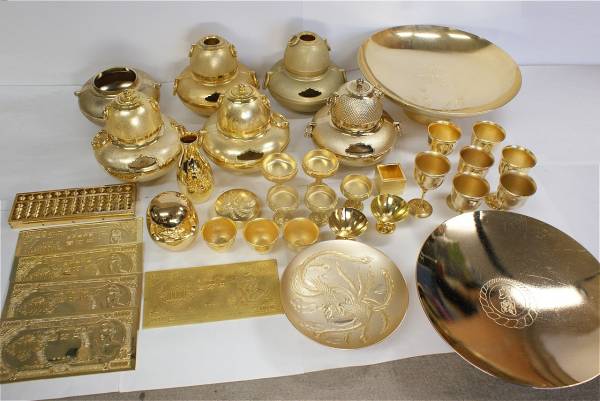 24KPG まとめて　３６点　約12ｋｇ　金メッキ