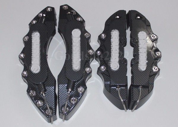 ブラックカーボン調汎用ブレーキキャリパーカバー 前L後Mセット