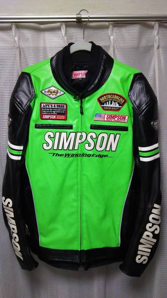 【中古】シンプソン SJ-5133 フェイクレザーJK グリーン 4L