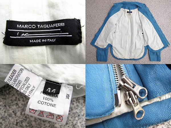 マルコタリアフェリ イタリア製 レザー シャツジャケット 44 Leather
