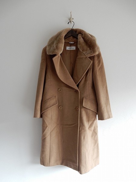 マックスマーラ MaxMara *ファー付キャメルコート36 *0916