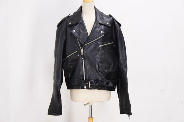 ★oaks by FERRE★ダブルライダースジャケットMサイズ黒★768h05