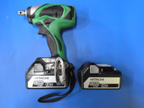 1円～ 日立 18V インパクトレンチ WR18DBDL バッテリー2個 稼働