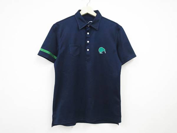 BEAMS GOLF ビームスゴルフ 半袖ポロシャツ 紺 刺繍 L al1609b