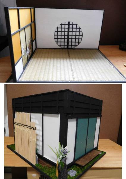 ドールハウス　和室　1/12サイズ　ブラウニ オビツ11 に