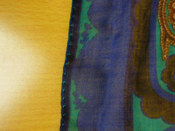 ETRO/エトロ 総柄 大判 ストール シルク100% USED
