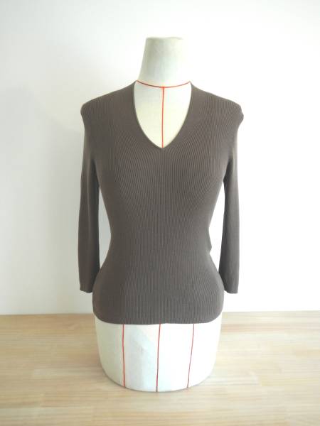 iCBアイシービー/ニットセーター/トップス/S/綿100%伸縮美品良品