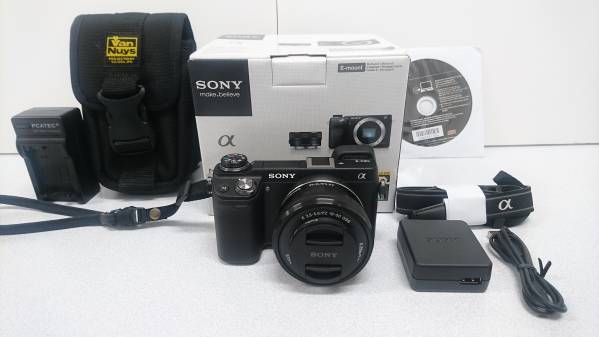 中古 ソニーNEX-6Lパワーズームレンズキット+おまけ付き カメラ ソニー