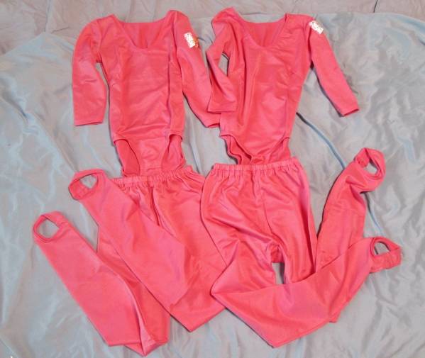 体育大体操競技レオタード&トレンカ上下2点M女子選手チーム用