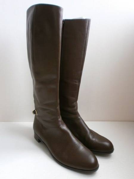 ★オデットエオディール 本革ブーツ 24.5 ローヒール