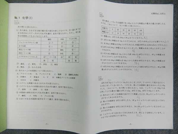HG26-033 希学園 小6春/夏期講習理科テキスト灘コース 2009 3冊 【公式