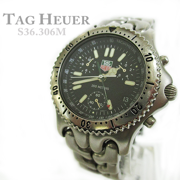 タグホイヤー TAGHEUER クロノグラフQZ 腕時計 S36.306M★北β
