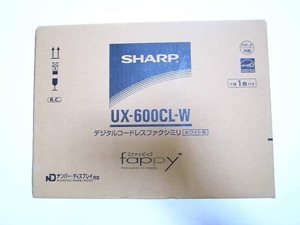 新品 即決 SHARP FAX電話機 UX-600 (親機のみ)保証