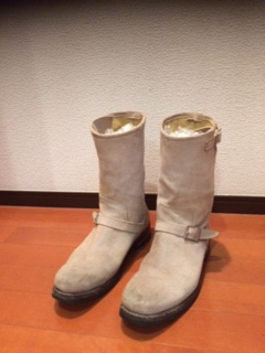 ルードギャラリー　スエードエンジニアブーツ　ベージュ３