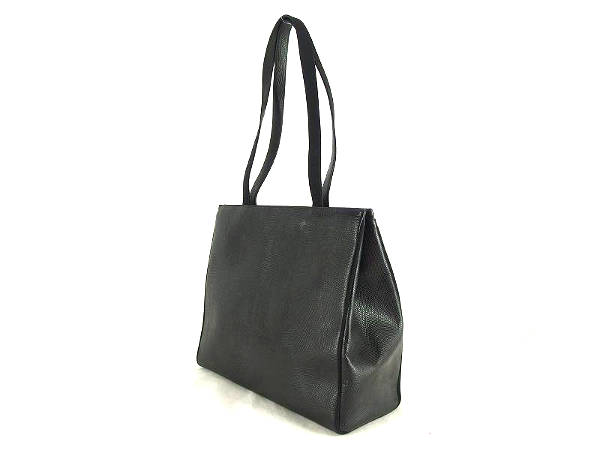 1円 フェラガモ ヴァラ リザード型押し トートバッグ 黒 AJ759