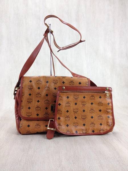 MCM◆ショルダーバッグ/CML/レザー/総柄