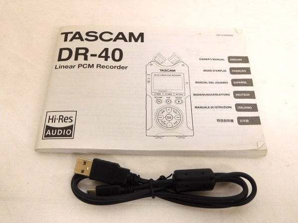 中古 TASCAM DR-40 リニアPCMレコーダー VERSION 2 T2109590