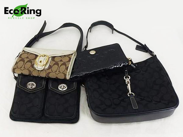 1円 コーチ ショルダー ウエストバッグ 長財布 計4点セットBQ853