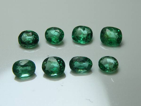 e128∬∬天然エメラルド ルース オーバルカット 8個セット∬∬