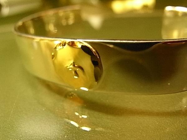 ゴローズ goro's 金イーグルメタル付き平打ちバングル M 平打ちブレス