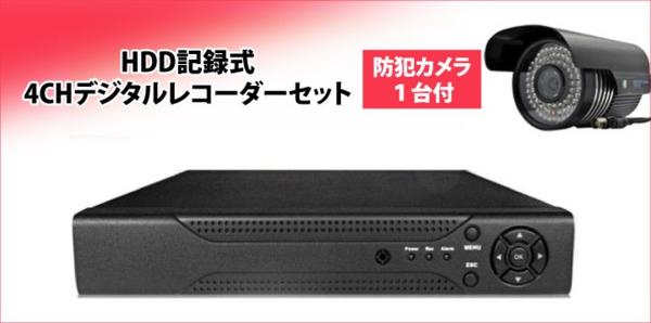 【予約販売】4CHレコーダー＋カメラ DVR4CHNEWSET101