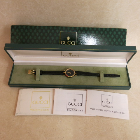 GUCCI グッチ 6000.2.L 腕時計 GP⁄レザー クオーツ GUCCI⁄グッチ