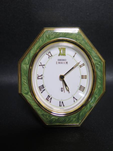 SEIKO emblem HR525M セイコーエンブレム八角形置時計 目覚まし(一般