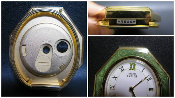 SEIKO emblem HR525M セイコーエンブレム八角形置時計 目覚まし(一般