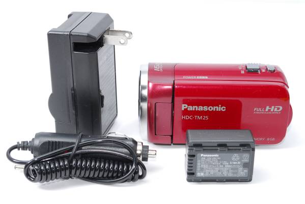 美品 Panasonic パナソニック HDC-TM25 レッド 極美品Panasonic 【公式