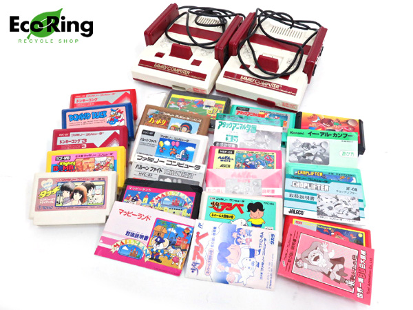 1円 任天堂 ファミコン 本体＆ソフト 計17点セット HC789