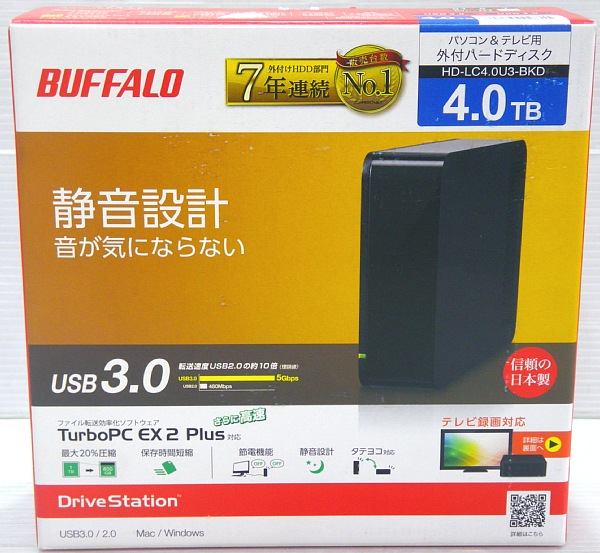 4TB HD-LC4.0U3⁄N BUFFALO HD-LC4.0U3-U3-BKD USB3.0 HD-LC4.