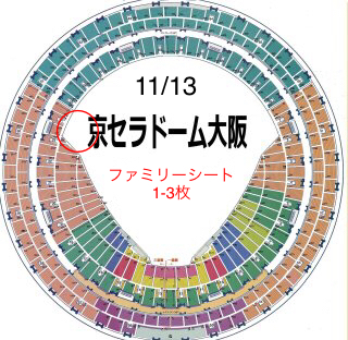 AAA 京セラドーム 11/13 1-3枚 ファミリーシート