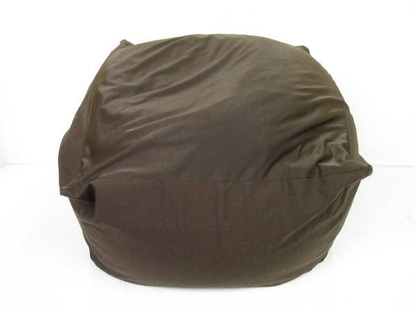 074) 無印良品 ビーズクッション 体にフィットするソファ 茶 体に