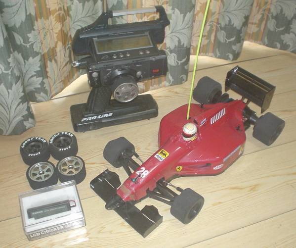 【動作品ジャンク】タミヤ F103 カーボンシャーシ メカ付き