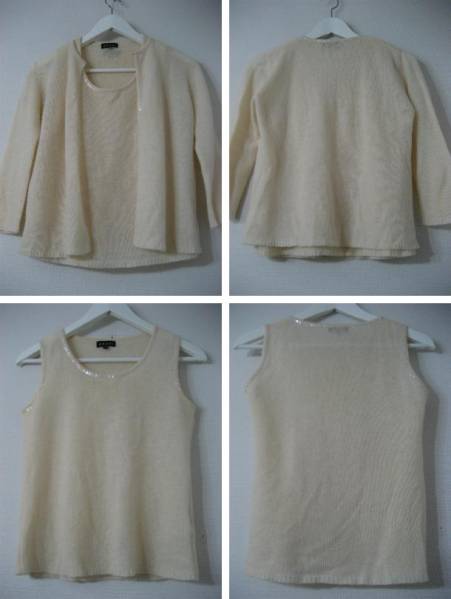 アナイ ANAYI カシミヤ 100% アンサンブル ニット カーディガン