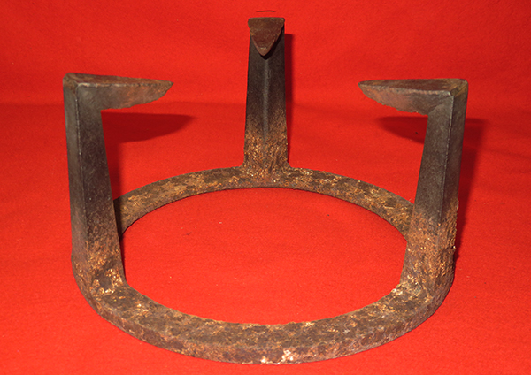 [茶禅]茶道具　炉壇・五徳「笹爪炉用五徳」