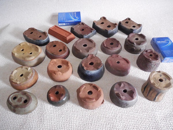 ★ミニ盆栽鉢 20点セット 小品鉢 銘あり 園芸